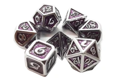 Old School Dice: Dragon Scale Metal Dice: Purple